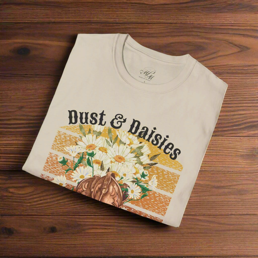 Dust & Daisies – Vintage Floral Cowboy Boot Tee
