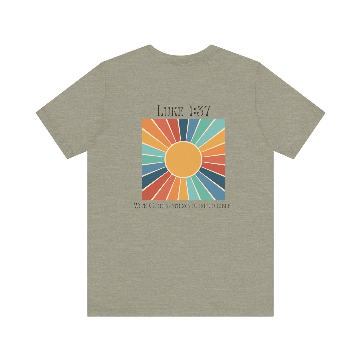 Luke 1:37 "Sunshine & Promise" Faith Tee – Men's Short Sleeve