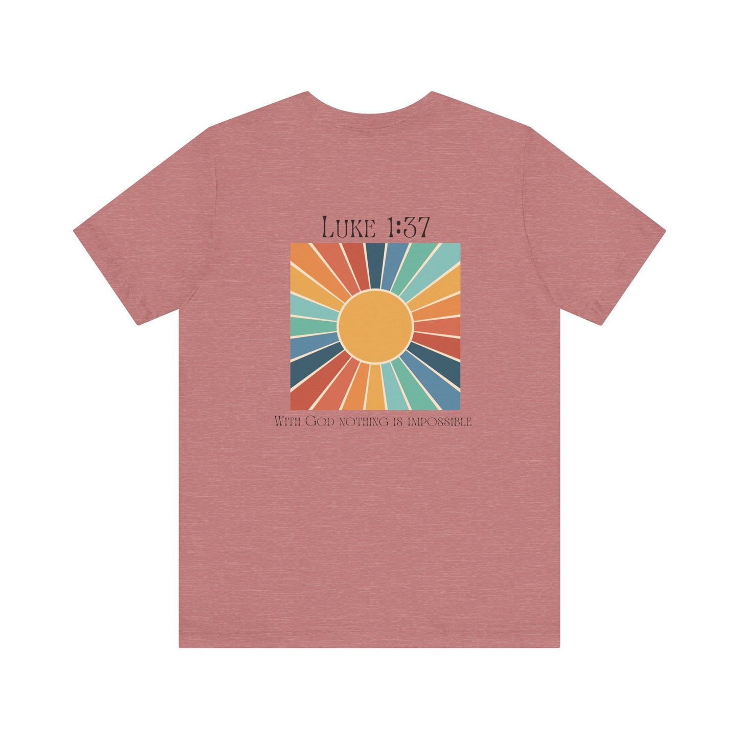 Luke 1:37 "Sunshine & Promise" Faith Tee – Men's Short Sleeve