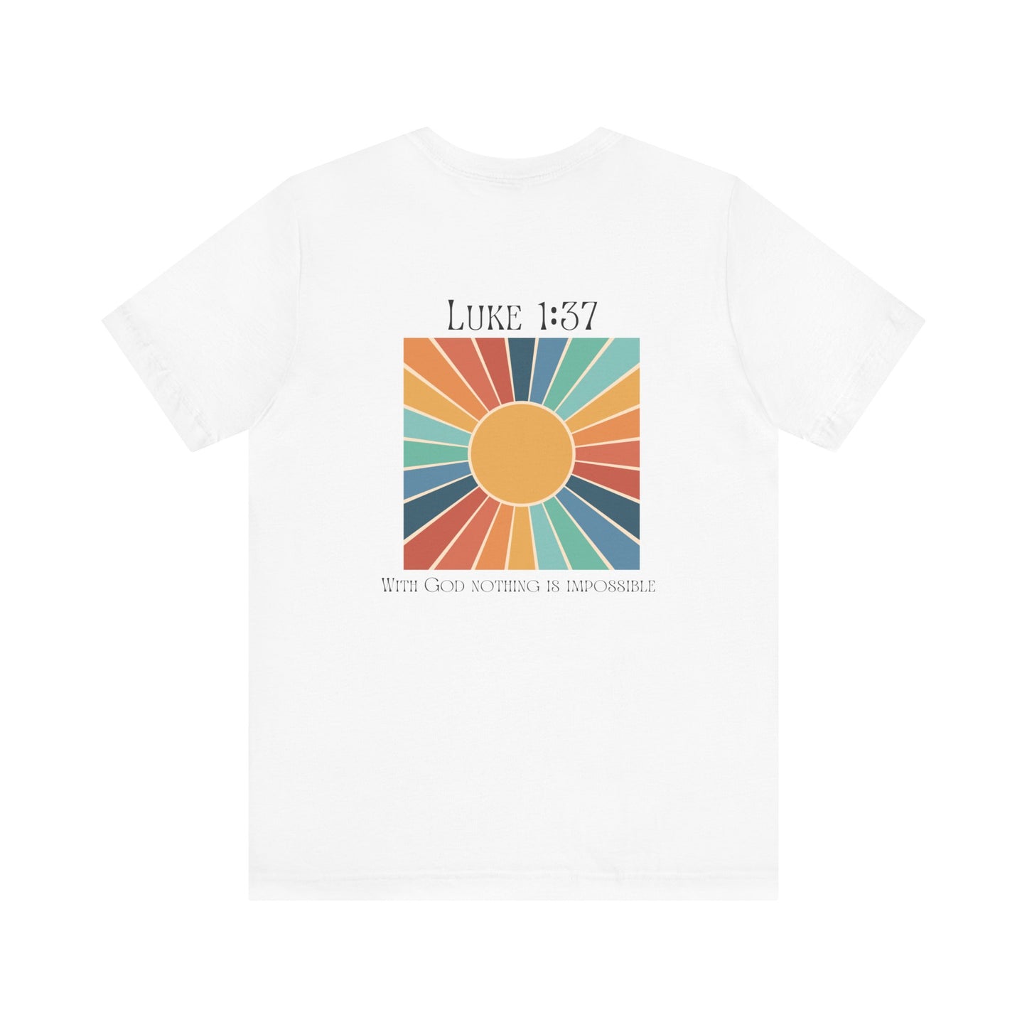 Luke 1:37 "Sunshine & Promise" Faith Tee – Men's Short Sleeve
