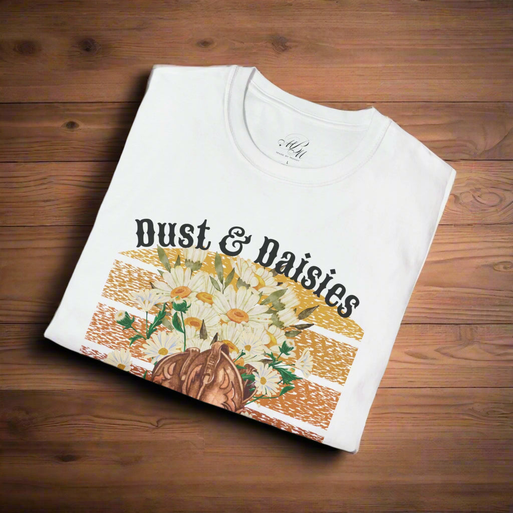 Dust & Daisies – Vintage Floral Cowboy Boot Tee
