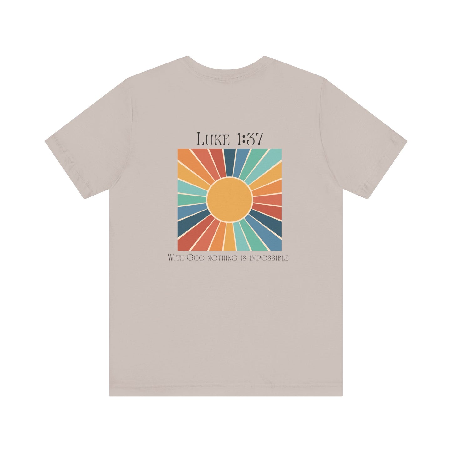 Luke 1:37 "Sunshine & Promise" Faith Tee – Men's Short Sleeve