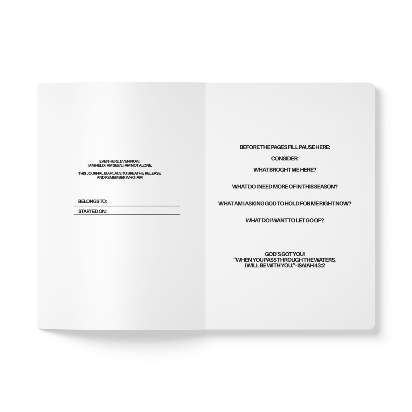 Inspirational Softcover Journal | Faithful Notetaking, Daily Reflection, Gift for Spiritual Growth, Motivational Writing, God’s Got Me