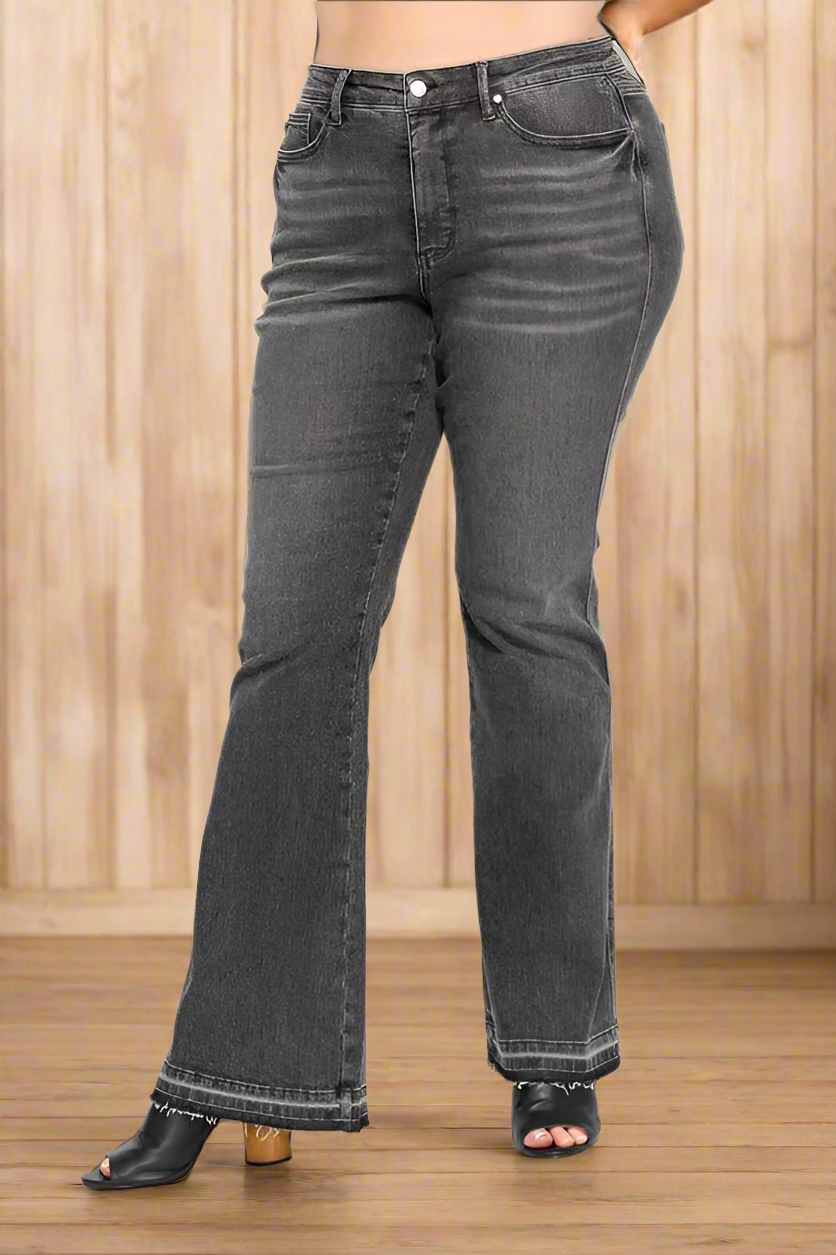 Judy Blue Midnight Revival – Washed Gray Flare Jeans