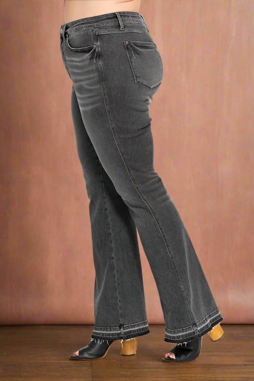 Judy Blue Midnight Revival – Washed Gray Flare Jeans