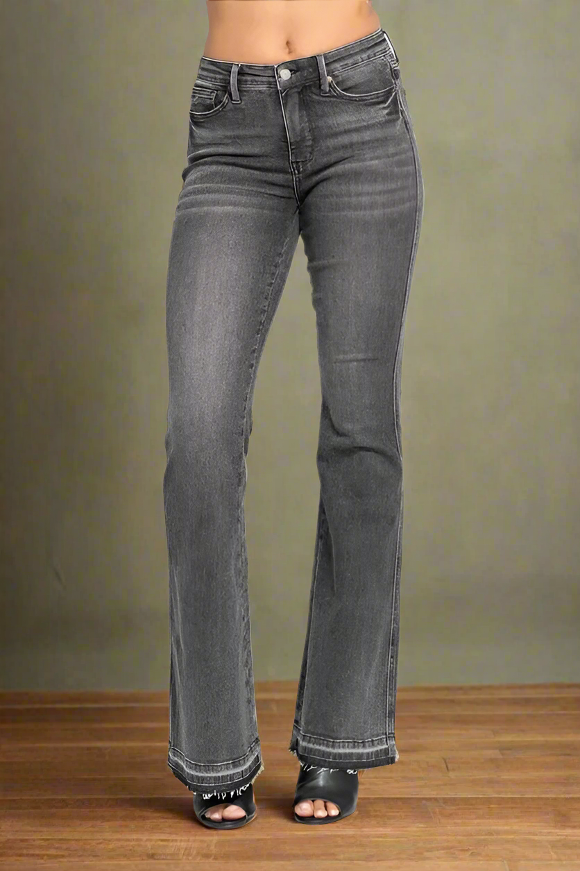 Judy Blue Midnight Revival – Washed Gray Flare Jeans