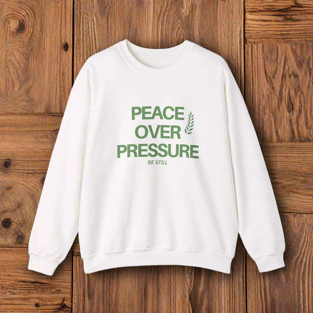 Peace Over Pressure Crewneck Sweatshirt, Cozy Sweatshirt, Relaxed Fit Sweatshirt, Gift for Wellness, Mindfulness Apparel