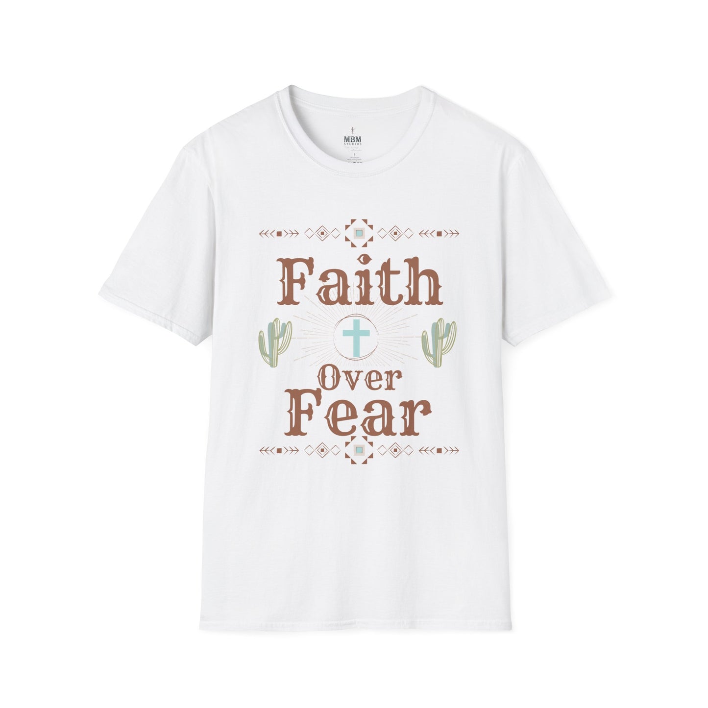 Aztec Faith Over Fear Tee – Western Boho Graphic T-Shirt