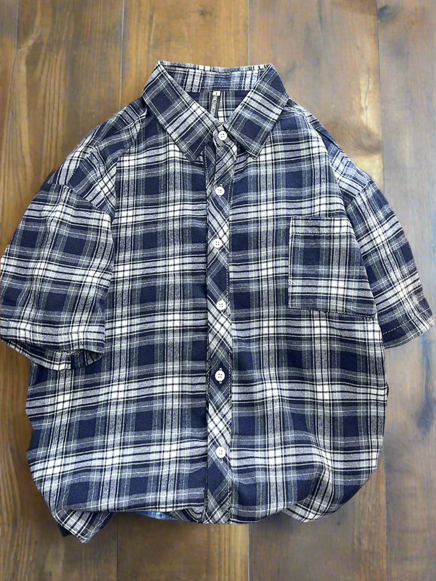 The Bluebonnet Plaid Button-Up