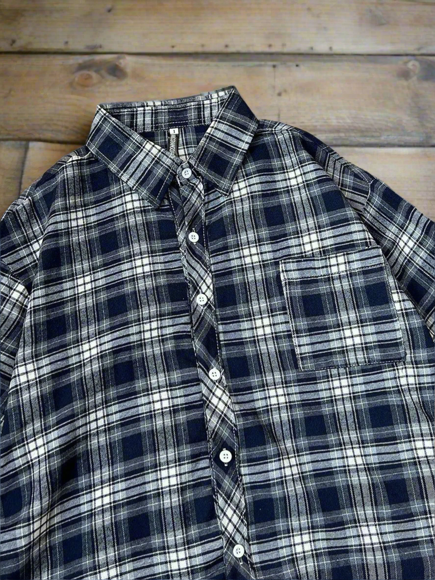 The Bluebonnet Plaid Button-Up