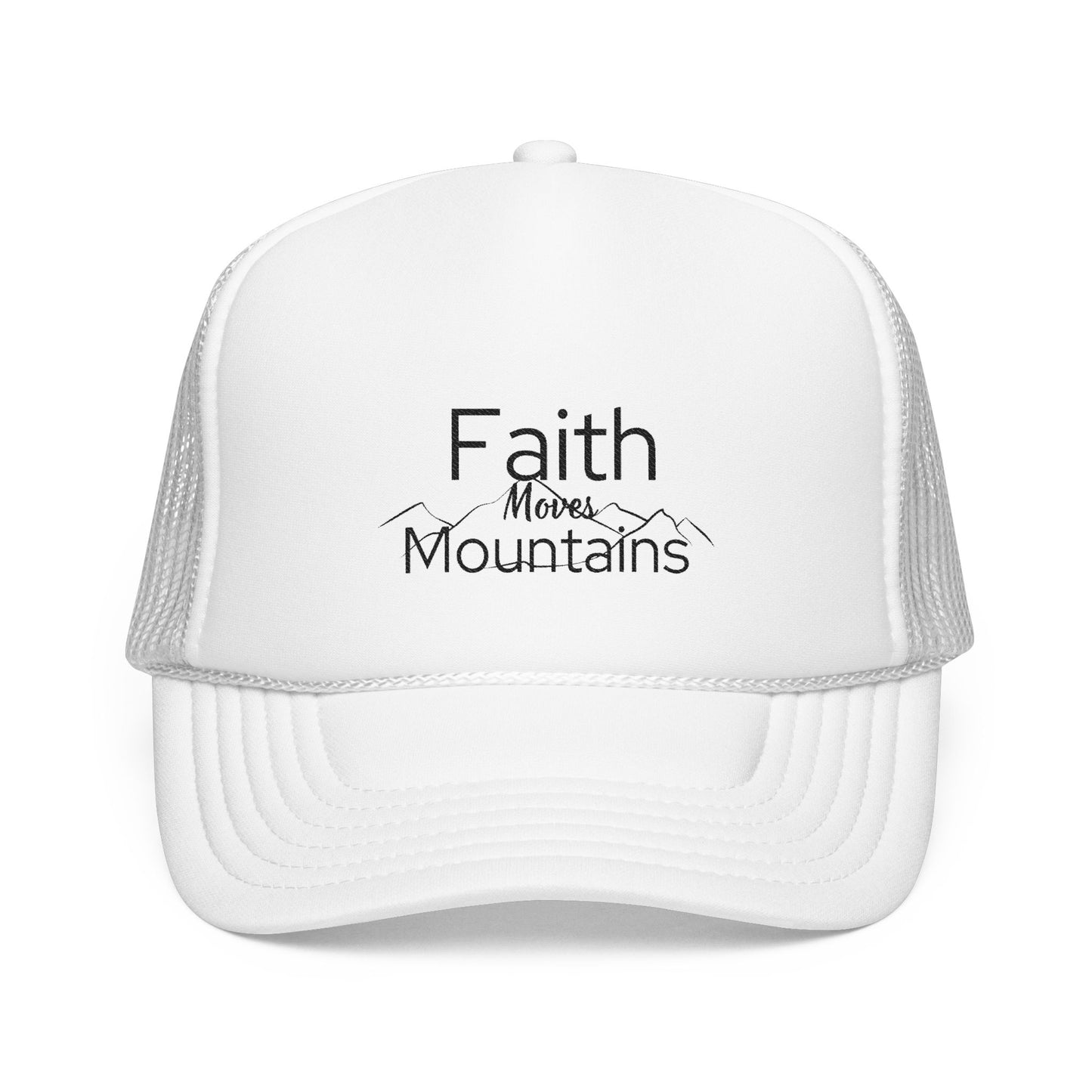 Faith Moves Mountains Trucker Hat – Inspirational Christian Cap for Outdoor Adventures & Everyday Wear