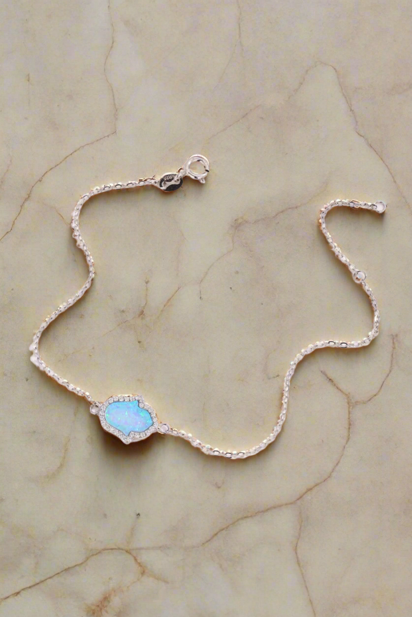 Blue Haven – .925 Sterling Silver Opal Bracelet