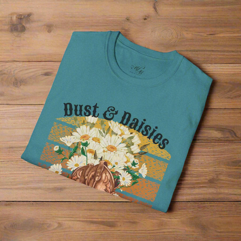 Dust & Daisies – Vintage Floral Cowboy Boot Tee
