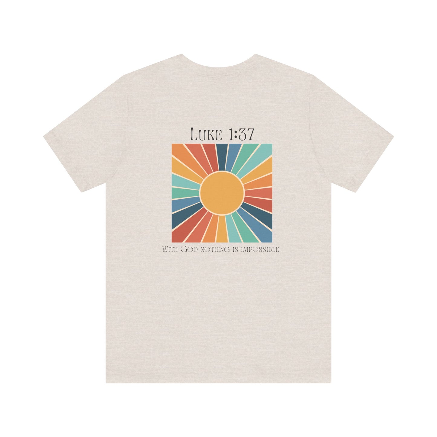 Luke 1:37 "Sunshine & Promise" Faith Tee – Men's Short Sleeve
