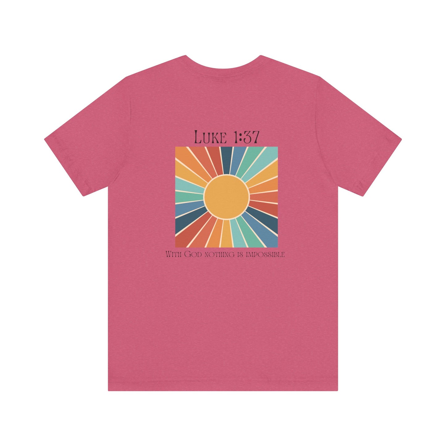 Luke 1:37 "Sunshine & Promise" Faith Tee – Men's Short Sleeve