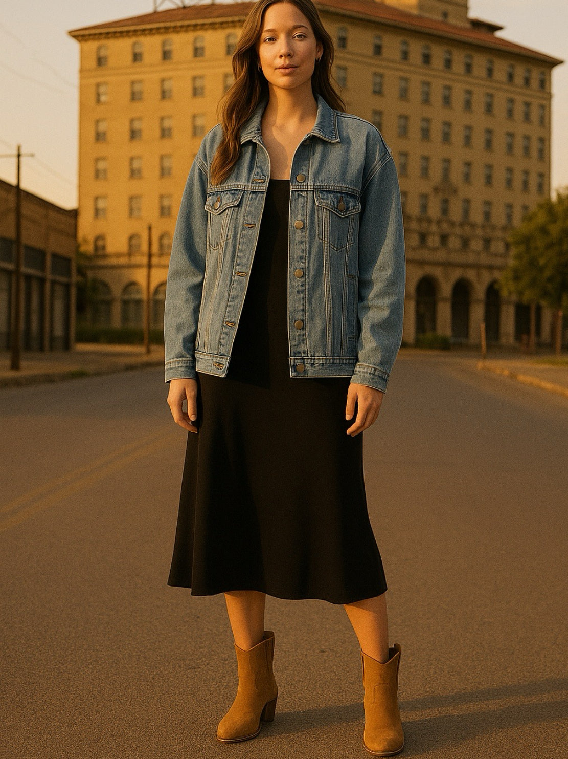 The Canyon Breeze – Boxy Denim Jacket