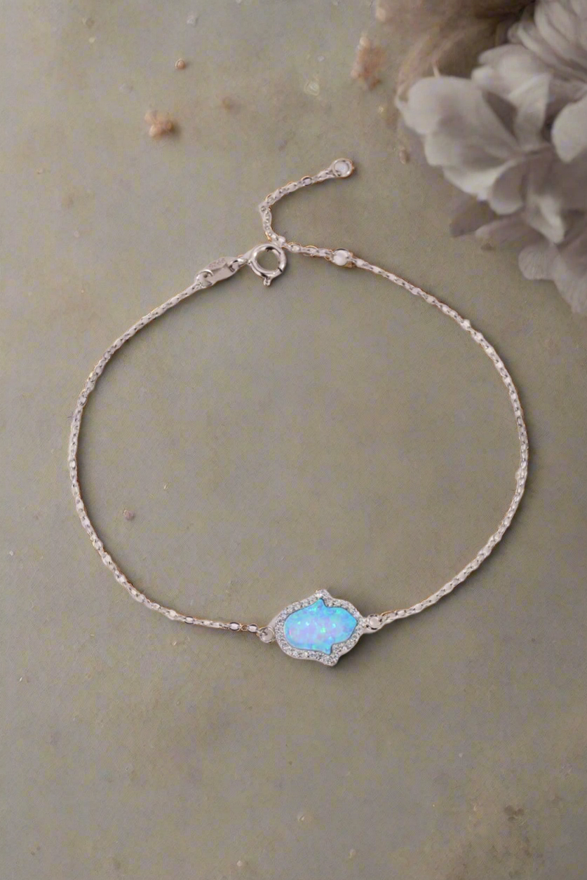 Blue Haven – .925 Sterling Silver Opal Bracelet