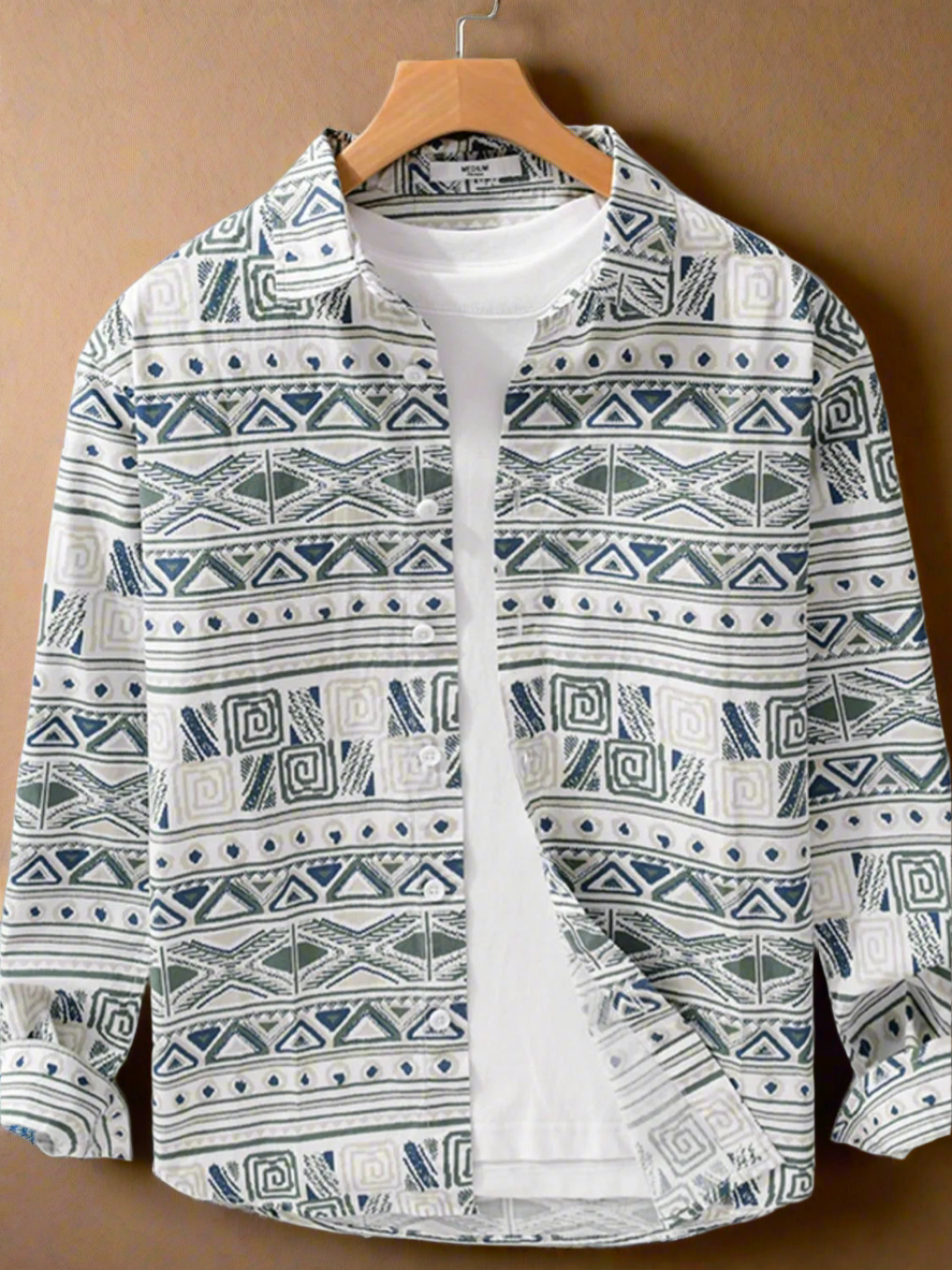 Desert Trails Printed Button-Up Shirt