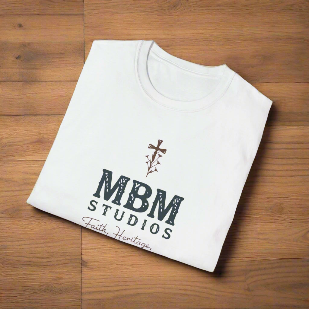 Faith, Heritage & Craftsmanship Tee – MBM Studios Signature Softstyle