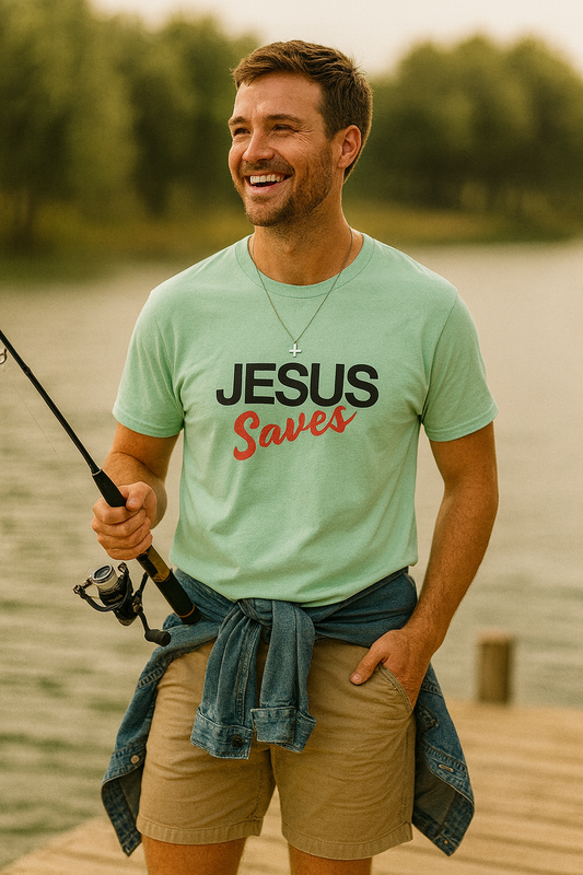 Jesus Saves – Everyday Faith Cotton Tee