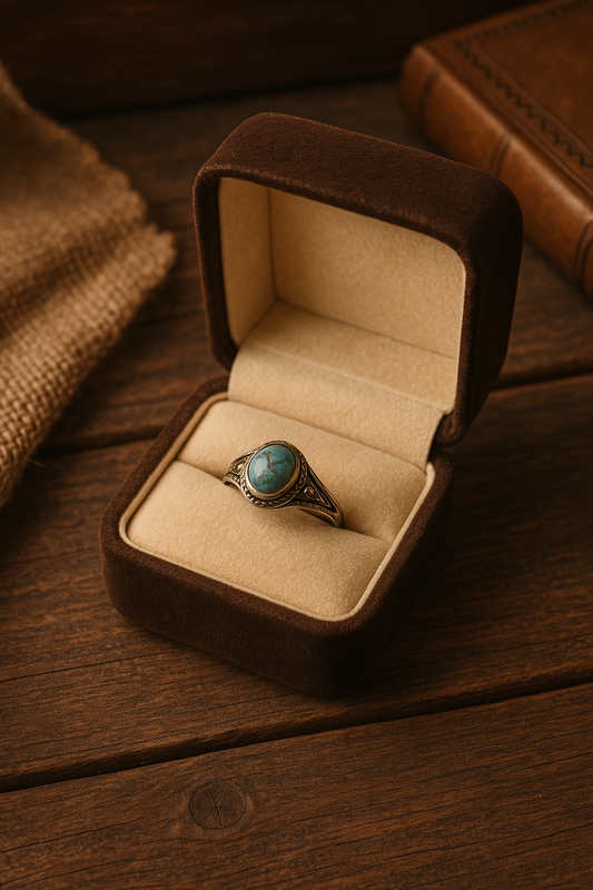 Turquoise Sunburst .925 Sterling Silver Ring
