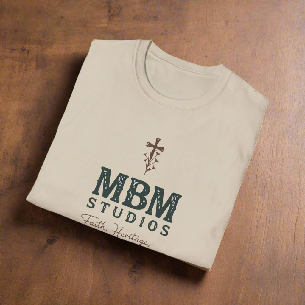 Faith, Heritage & Craftsmanship Tee – MBM Studios Signature Softstyle