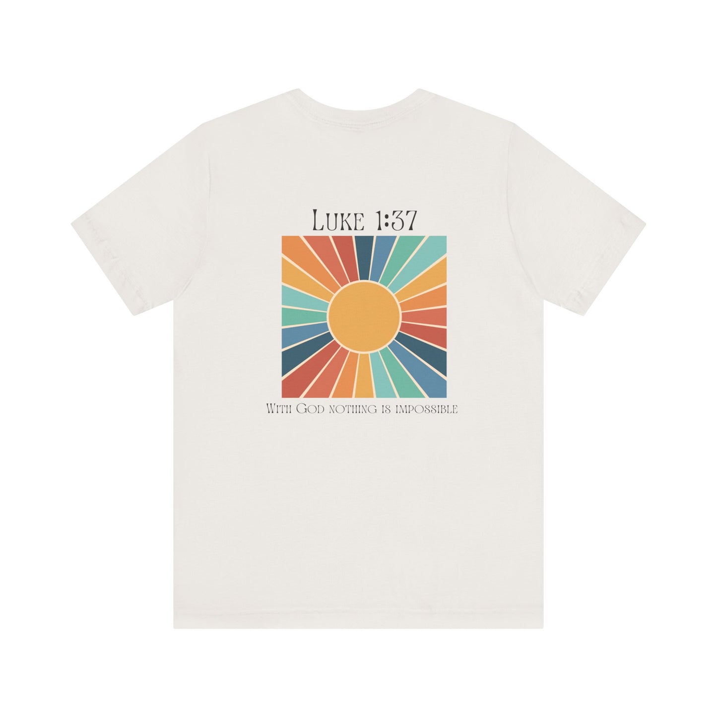 Luke 1:37 "Sunshine & Promise" Faith Tee – Men's Short Sleeve