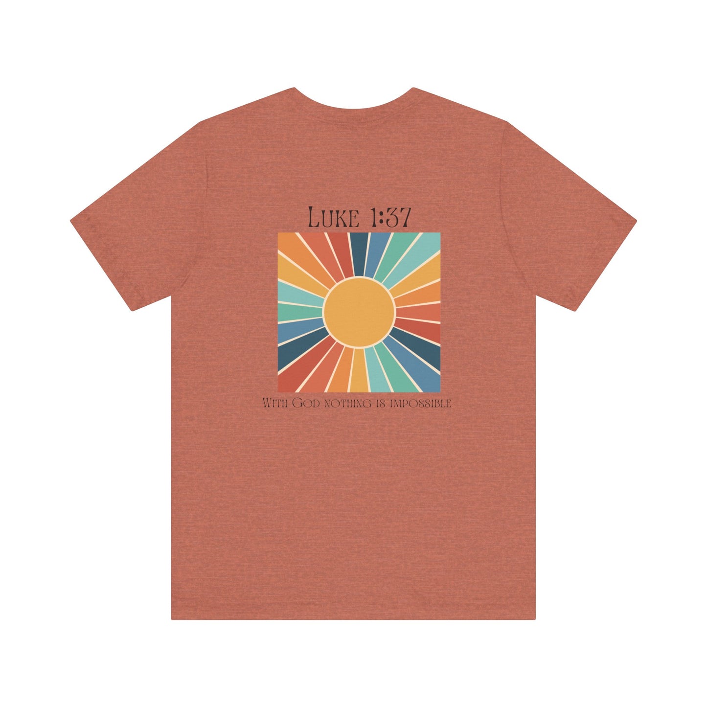 Luke 1:37 "Sunshine & Promise" Faith Tee – Men's Short Sleeve