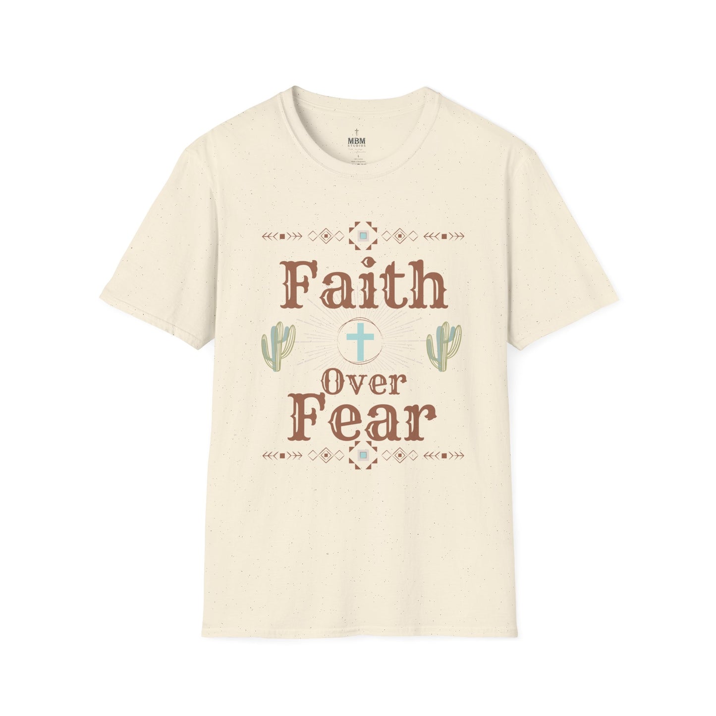 Aztec Faith Over Fear Tee – Western Boho Graphic T-Shirt