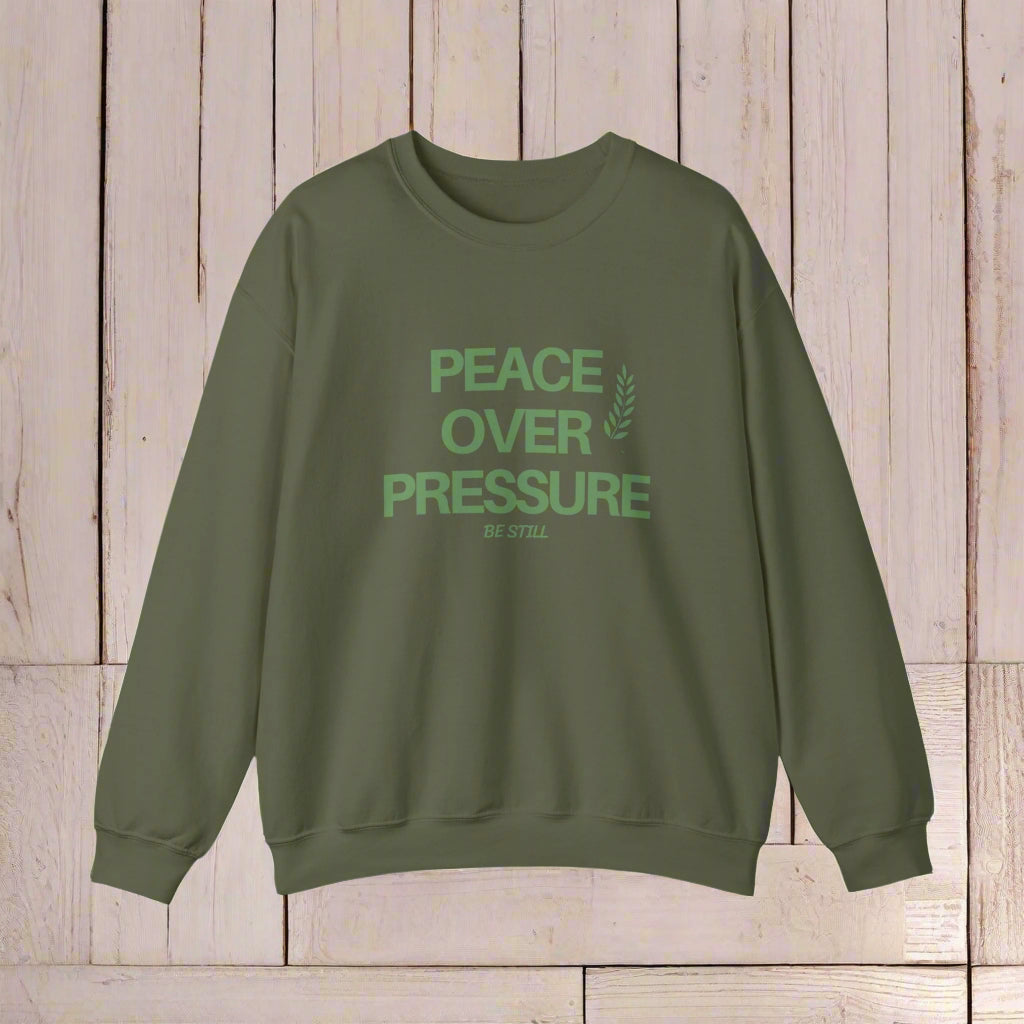 Peace Over Pressure Crewneck Sweatshirt, Cozy Sweatshirt, Relaxed Fit Sweatshirt, Gift for Wellness, Mindfulness Apparel
