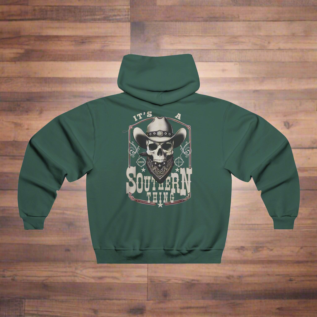 Rogue Rider Hoodie – Southern Skull Cowboy Hat Graphic Sweatshirt