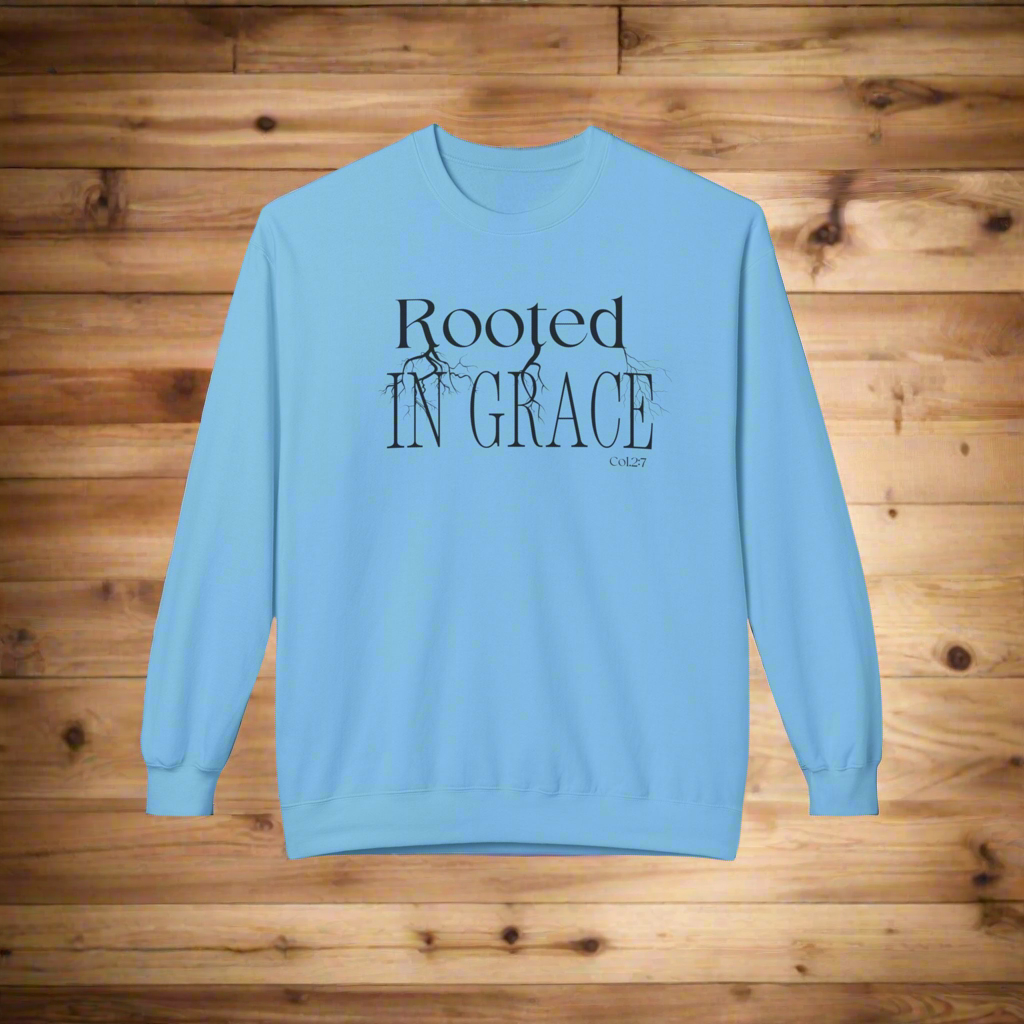 Rooted in Grace Sweatshirt – Christian Crewneck for Faith, Comfort & Everyday Style