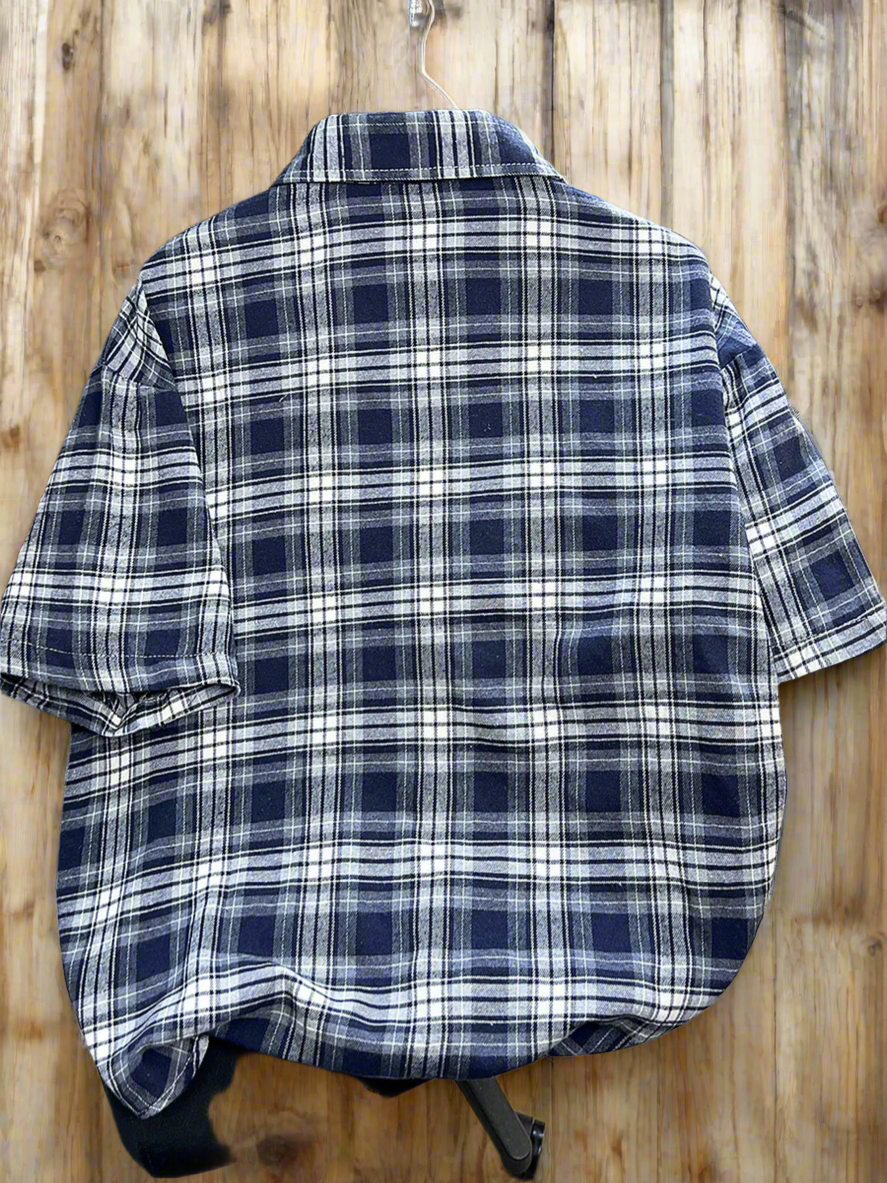 The Bluebonnet Plaid Button-Up