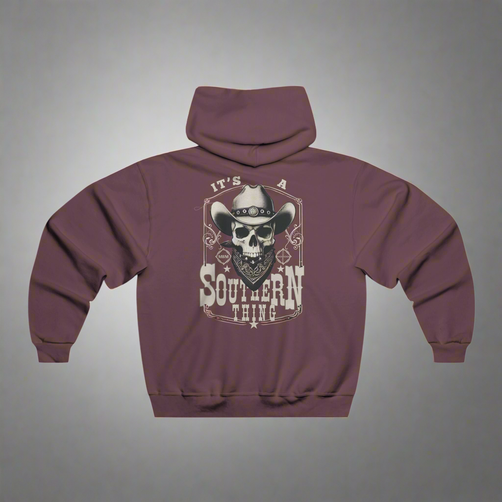 Rogue Rider Hoodie – Southern Skull Cowboy Hat Graphic Sweatshirt