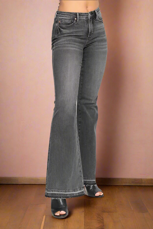 Judy Blue Midnight Revival – Washed Gray Flare Jeans