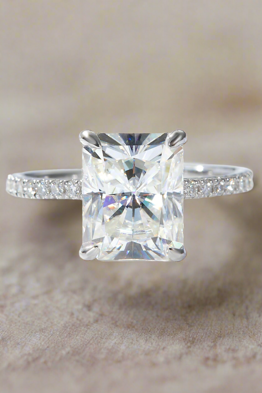 Radiant Promise – 4ct Moissanite Ring