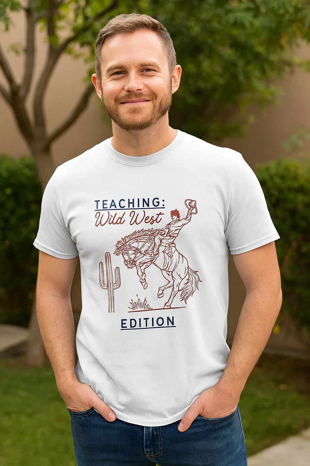Teaching the Wild West Way Graphic Tee – Rodeo-Inspired Teacher Shirt